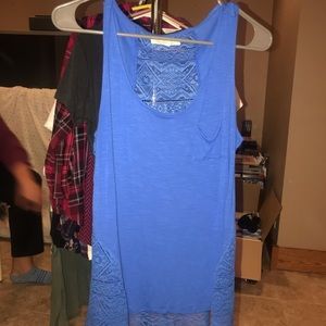 Blue Lacey Tank top